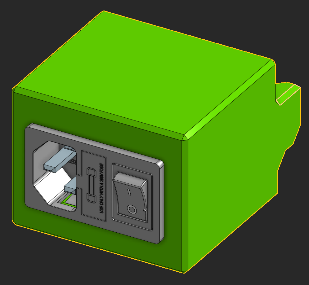IEC320 C14 socket for Meanwell mount for V-Minion