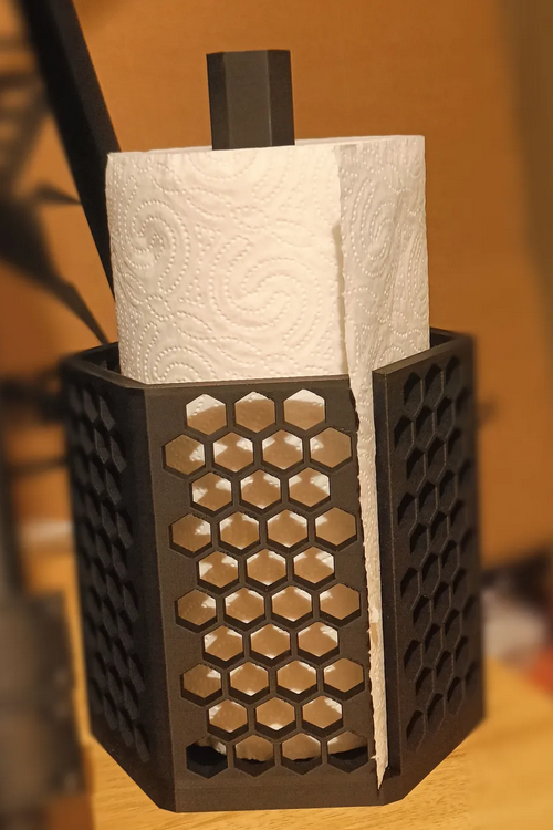 Hexagon Paper Towel Holder (with hexagon shield)