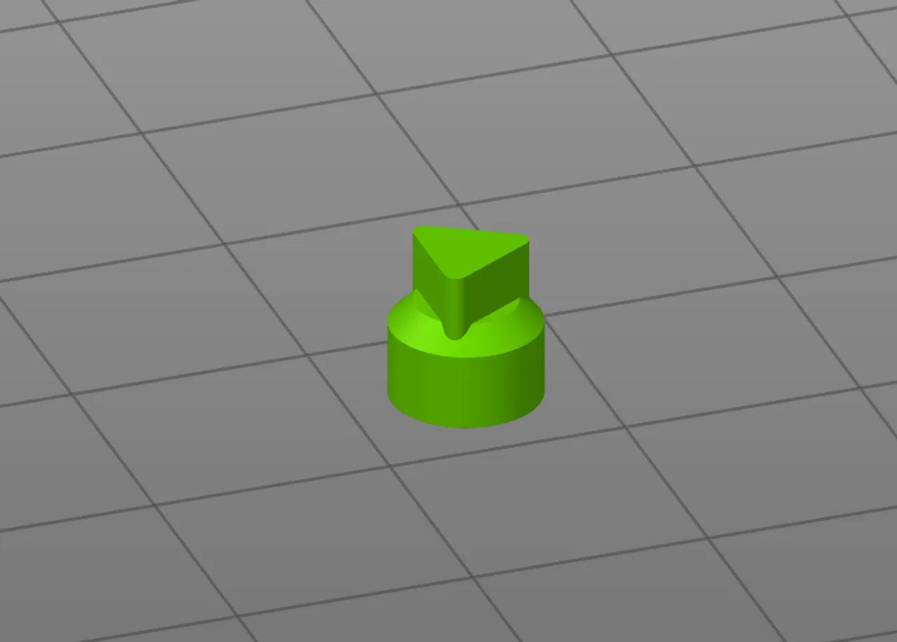 Push button triangle cap