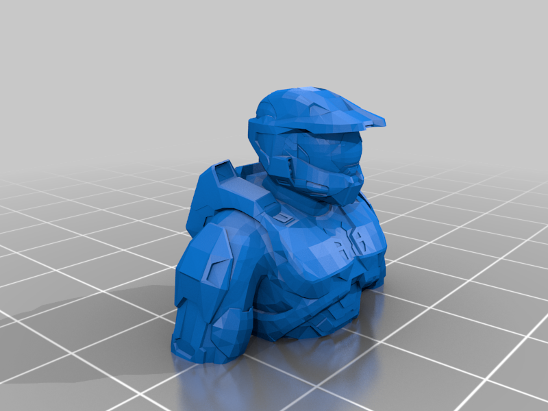 master chief bust and model