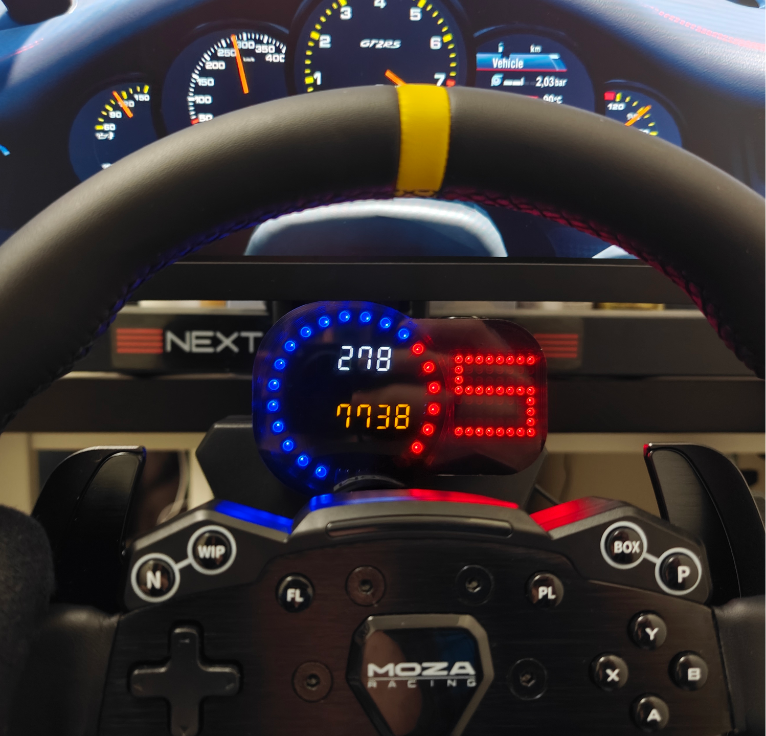 SIMHub dashboard for Moza R5 and Fanatec CLS DD