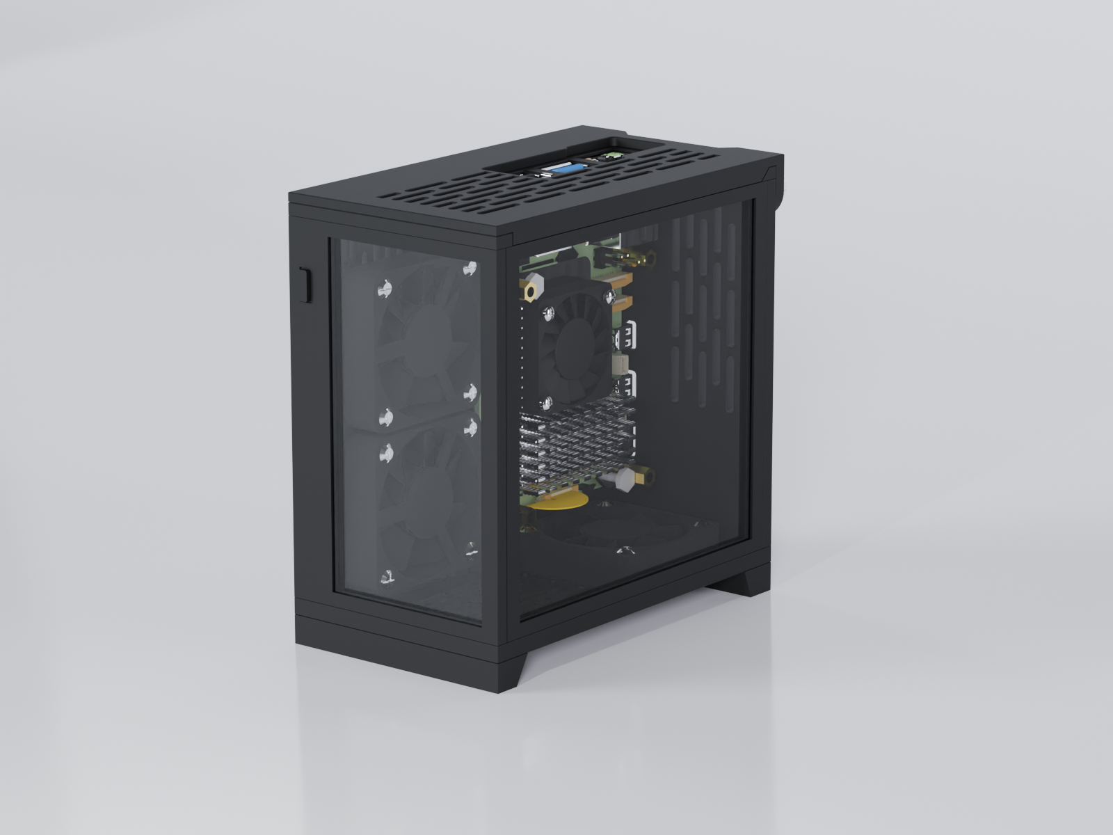 Raspberry Pi 5 PC Case Acrylic Pannels NVME