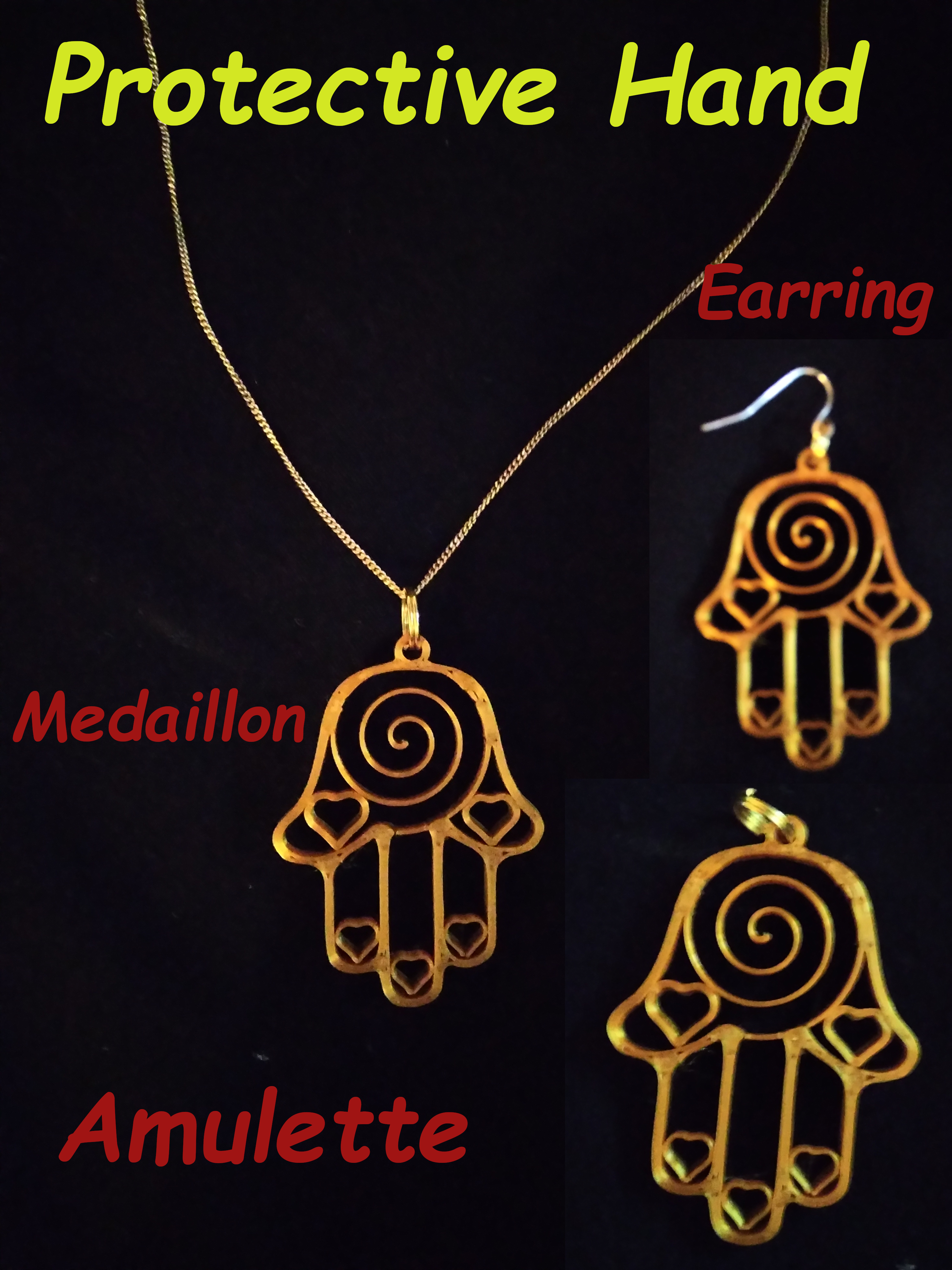 Protective Hand Amulette/Earring Lucky Charm