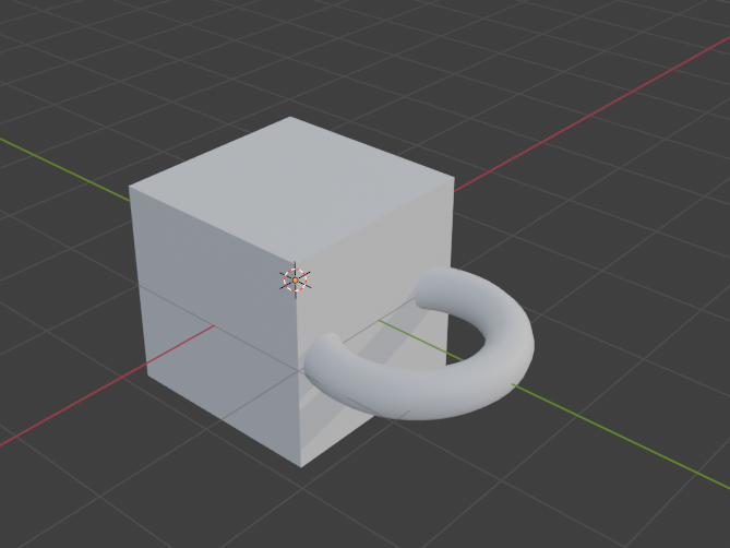 blender default cube keychain