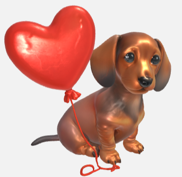 Puppy with Heart Figurine