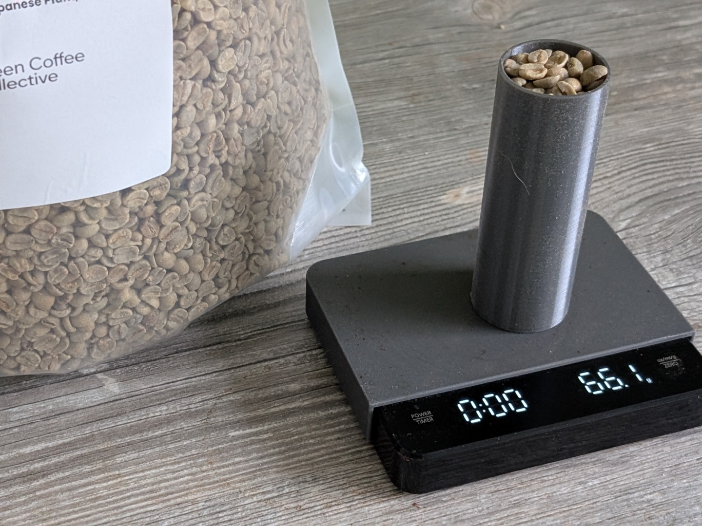 Density Tube - green coffee beans