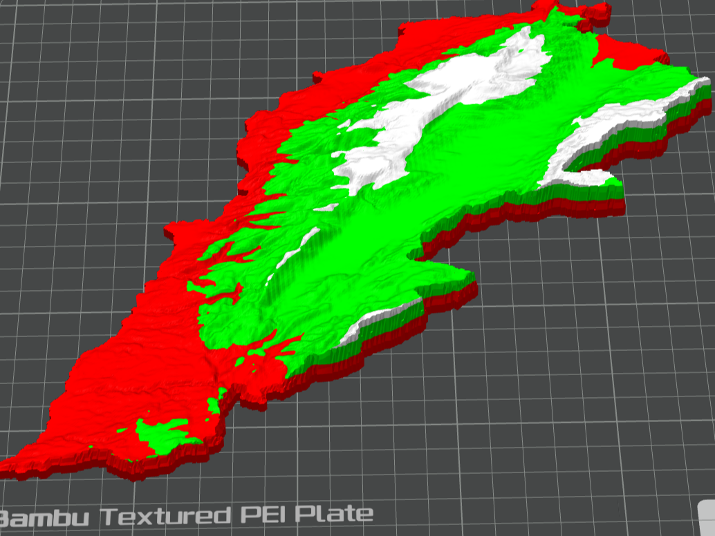 Lebanon Topographic Map
