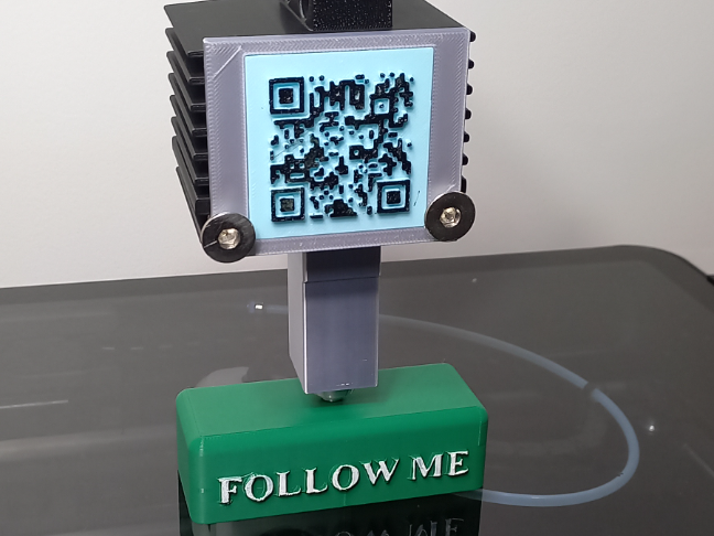 Hotend QR code stand