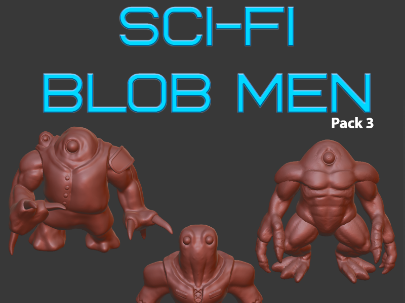 Sci-Fi Blob Men, pack 3