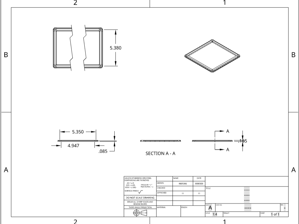 Carb Block Off Plate