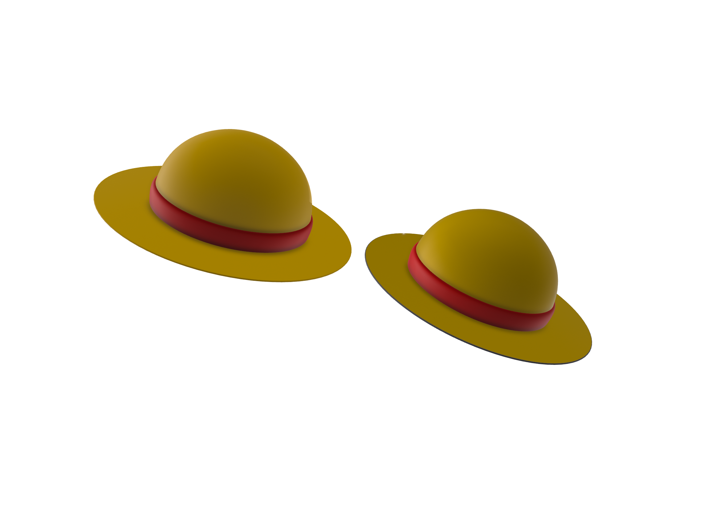 Luffy's Straw Hat One Piece (.step, .stl)