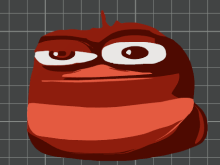 Red Larva Meme Keychain