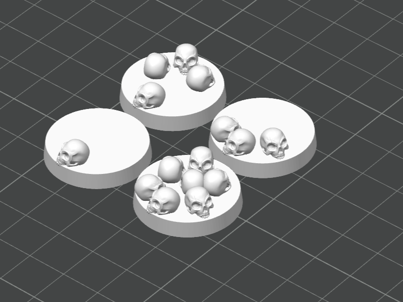 25mm round bases withs skulls