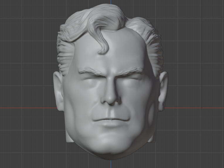 classic Superman head sculpt
