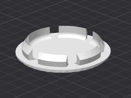 Center for cast aluminum wheel