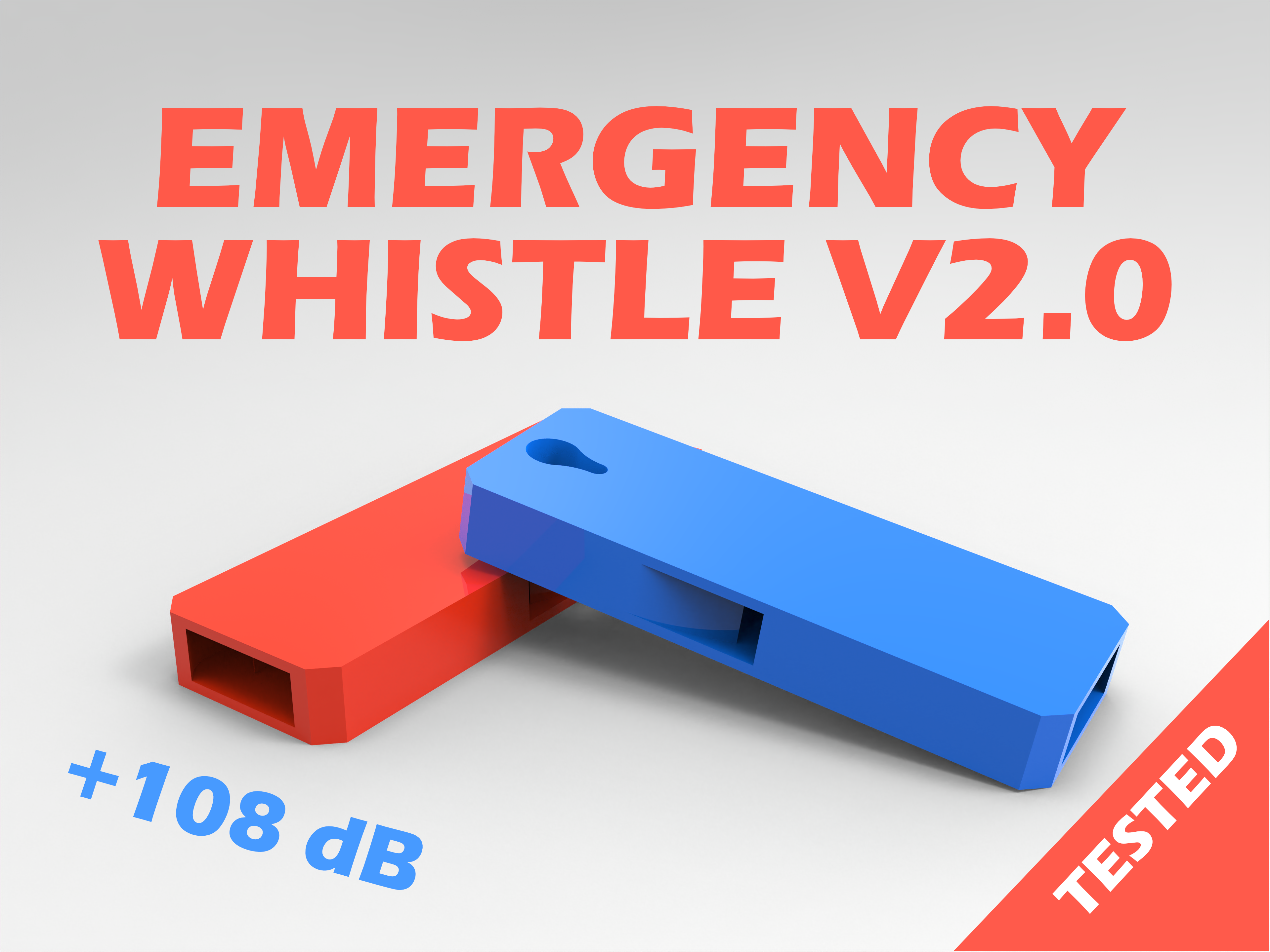 EMERGENCY WHISTLE V2.0 - AVALANCHE WHISTLE