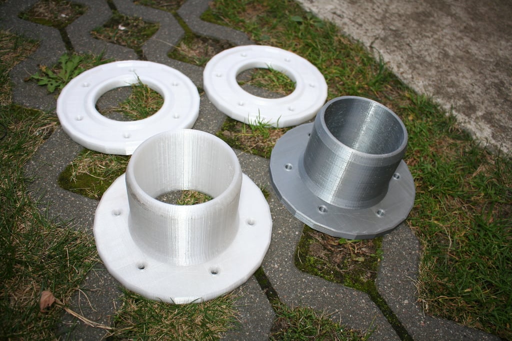 Connection of 110mm PVC pipe to the 1000L tank