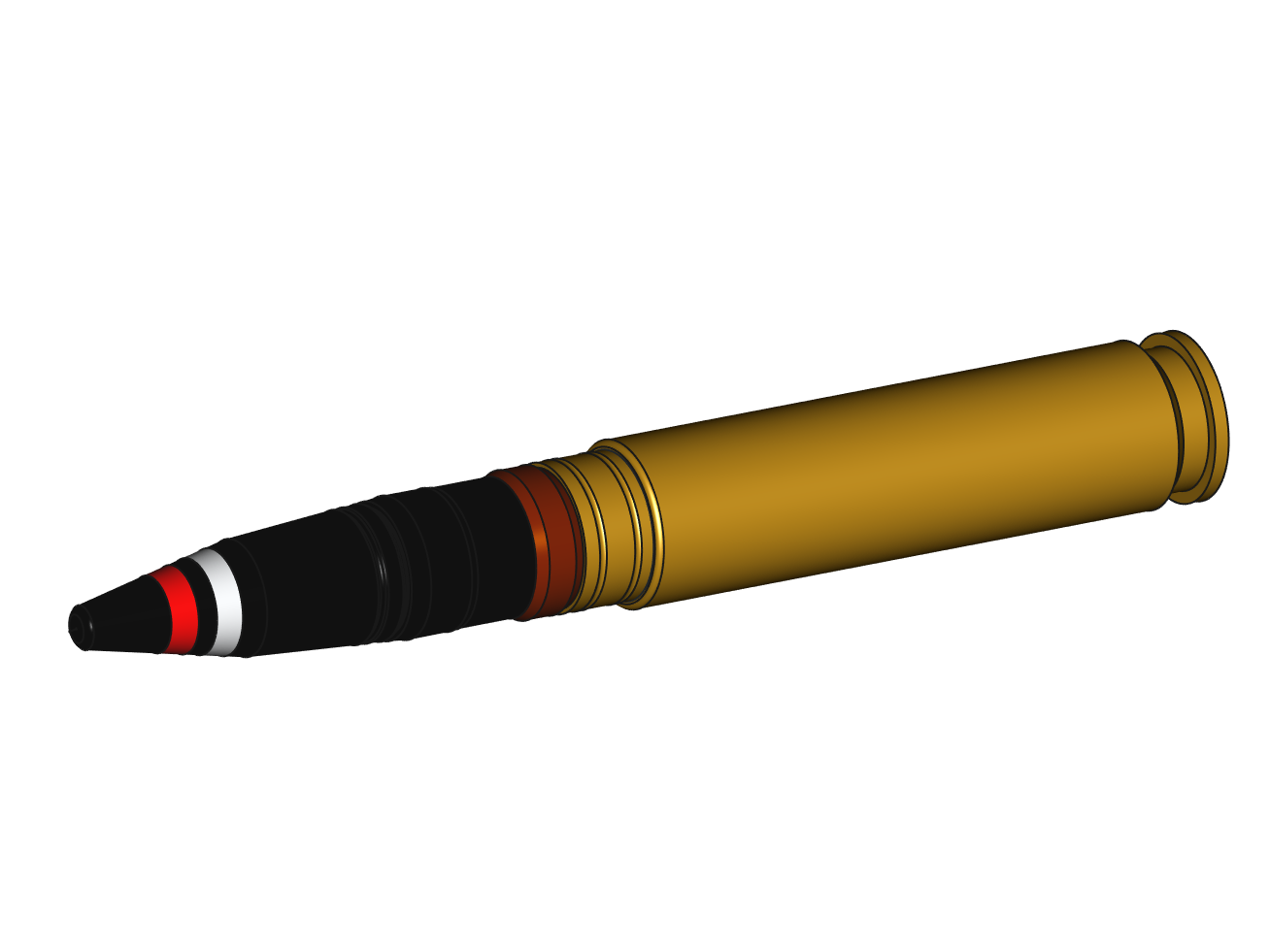 23x115mm round with API Projectile for GSh-23