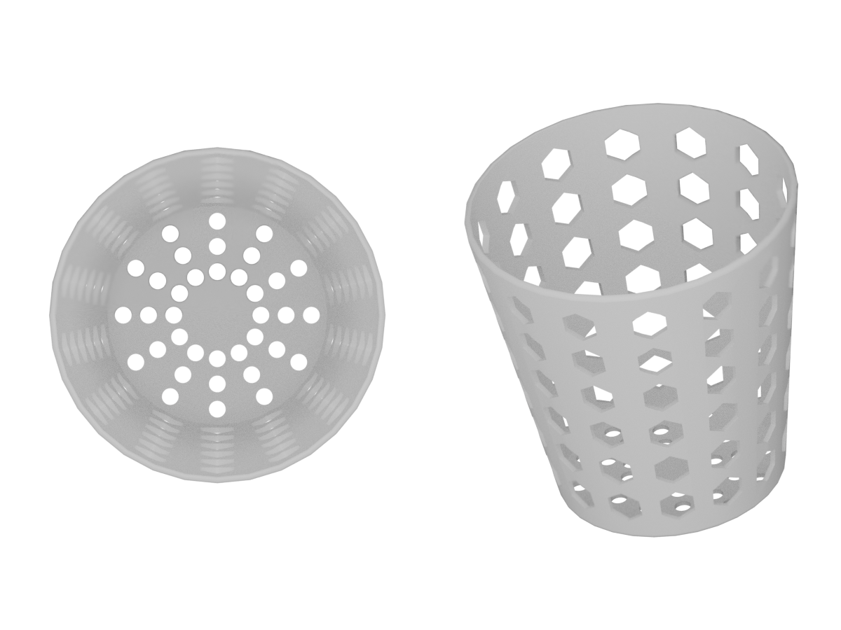 Cup with hole
