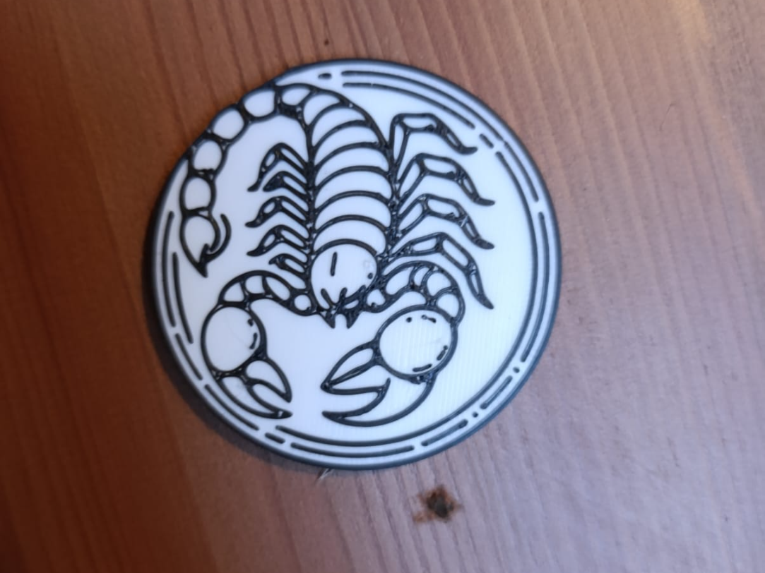 zodiac sign scorpio magnet and keychain
