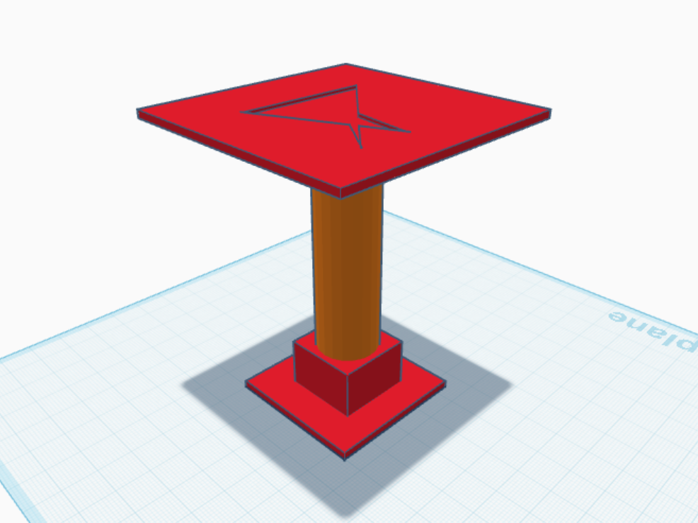 Snow support pillar