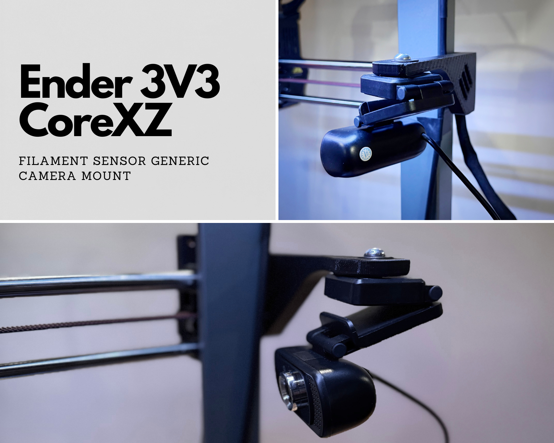 Ender 3V3 CoreXZ - Flying Generic Camera Mount