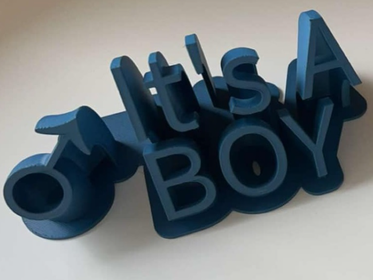 Décoration 3D pour Gender Reveal