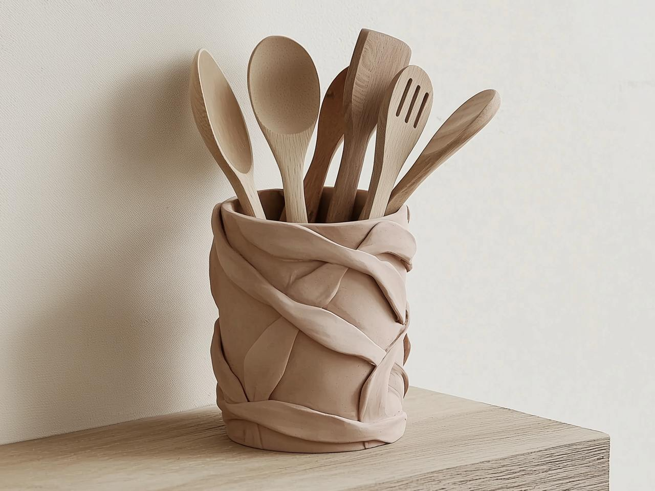 Clay Weave Holder - 3D Printed Rustic Organizer