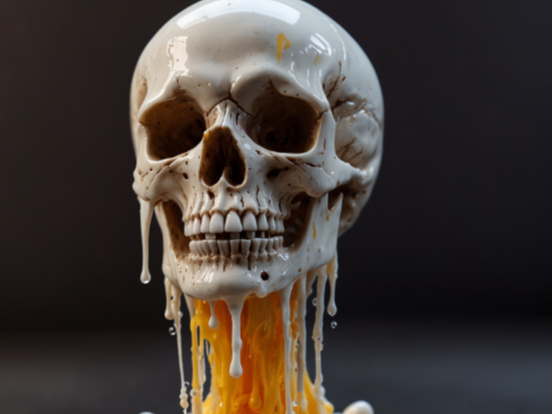 Melting Skull Paint Your Own