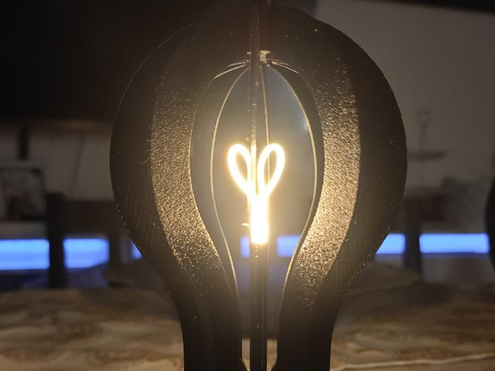 Modular 3D Printed Bulb-Shaped Lamp
