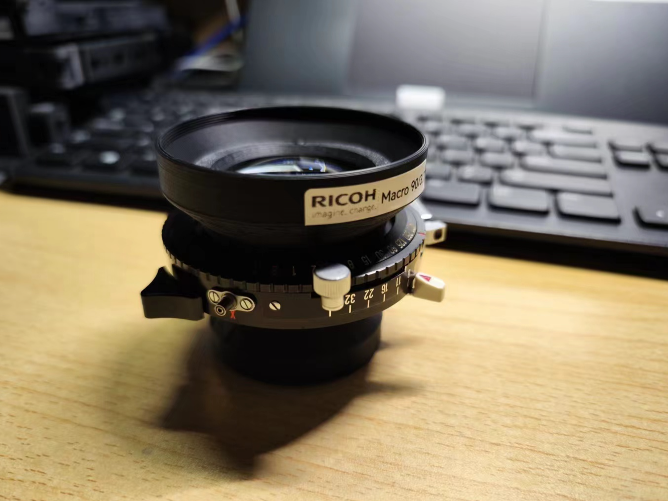 RICOH 90 3.7 Wine red coating Copier lens rehorse