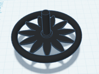 Spinning top with flower design