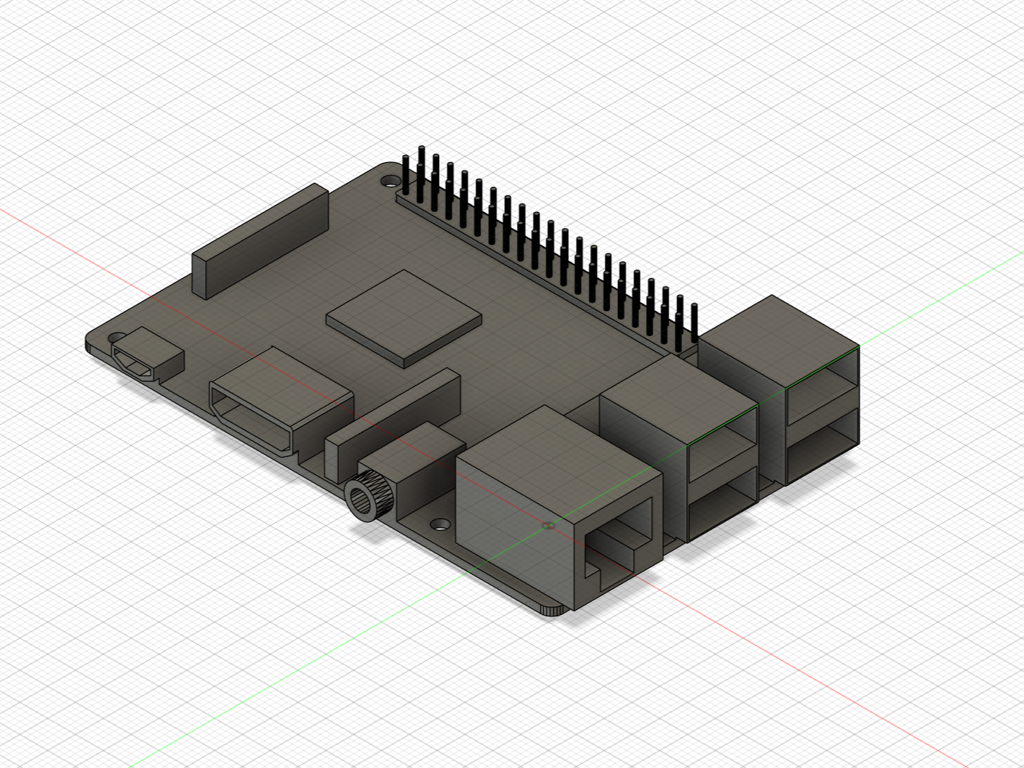Dimensionally accurate Pi3 B+