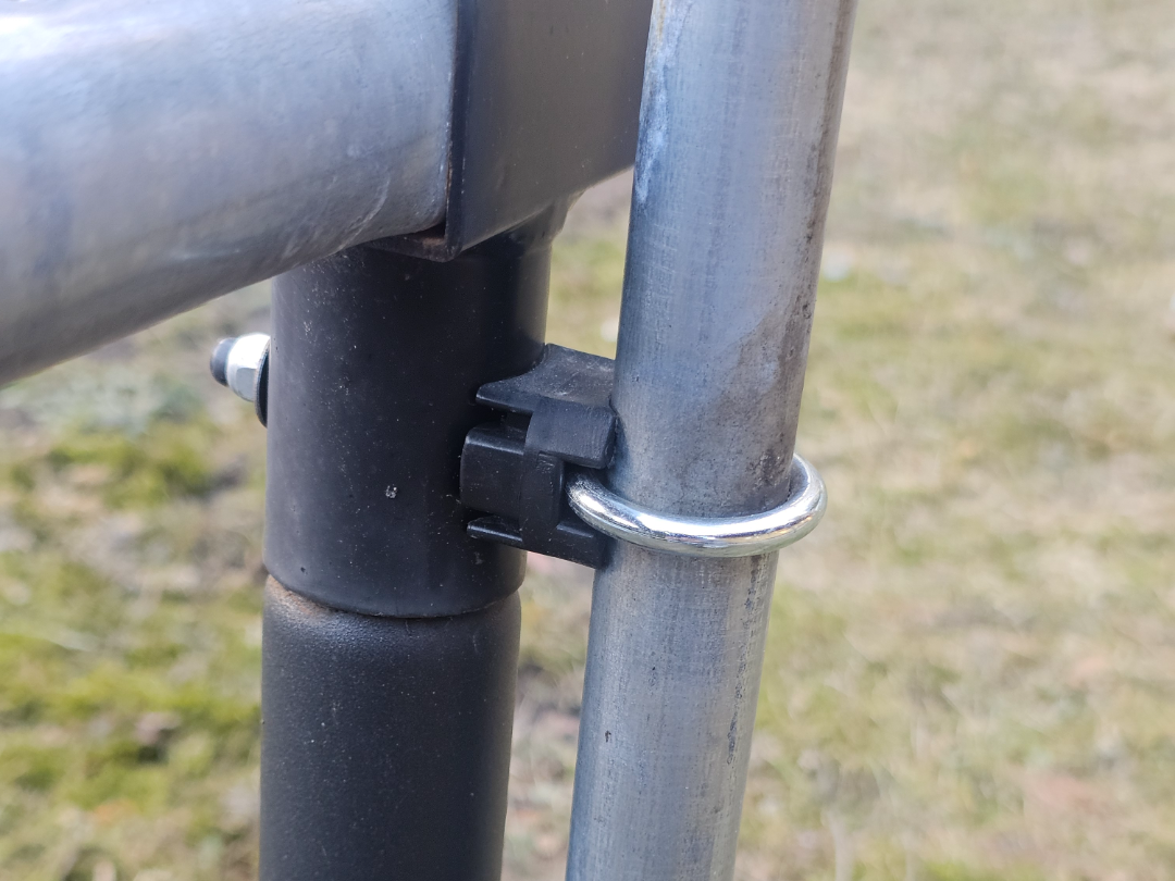 Trampoline plastic fastener
