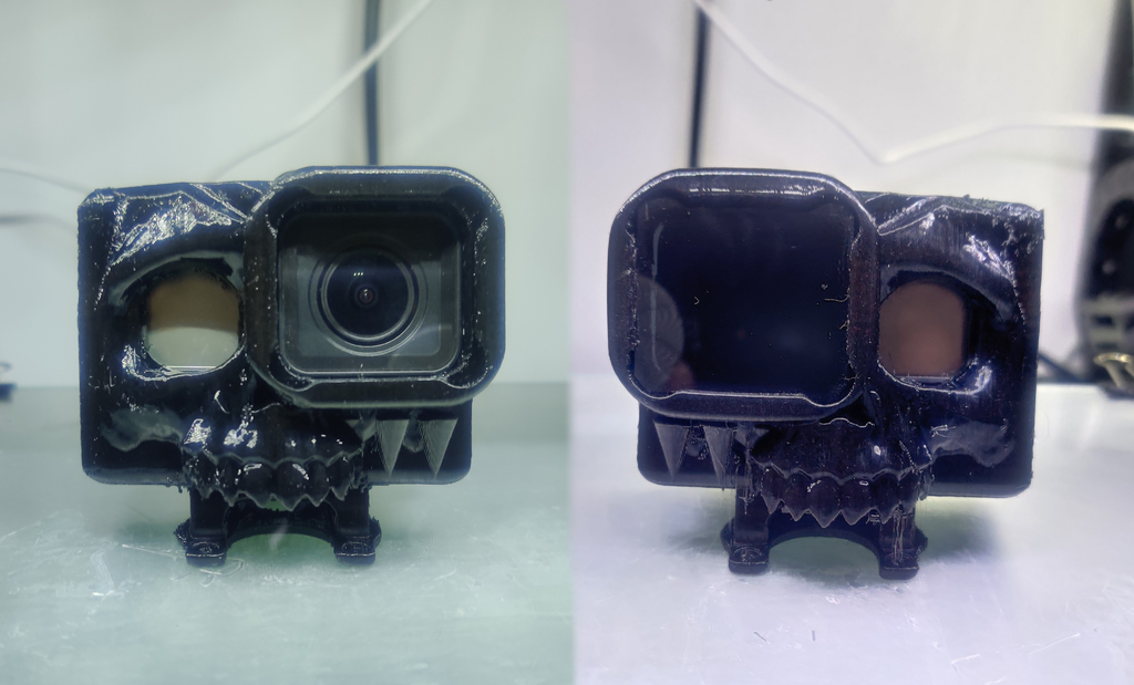 Gopro 7 skull mount 10-15 deg for Daitone taycan
