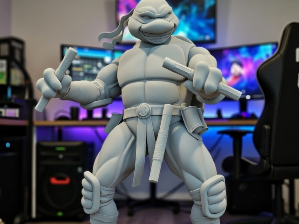 LifeSize Michelangelo Ninja Turtle 3D Model Part 1