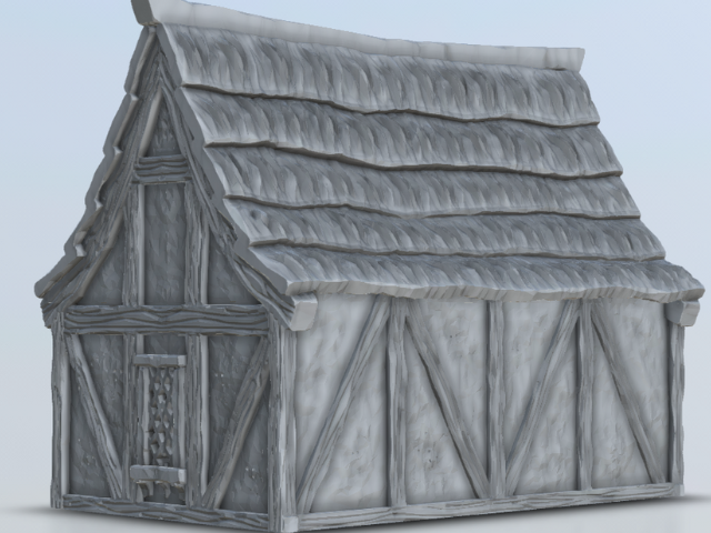 28mm Wargame Farmhouse Barn - Wereburg Sample