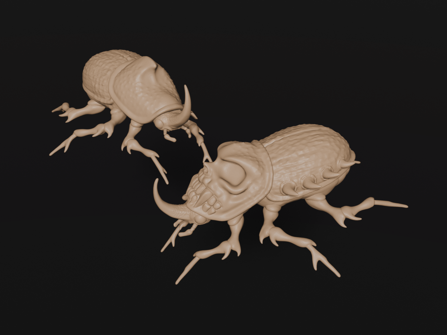 Chitinous Horrors – beetle miniatures/sculptures