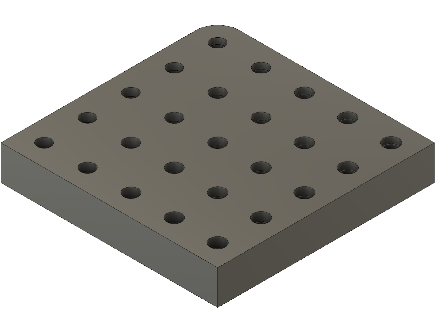 Heat insert test grid