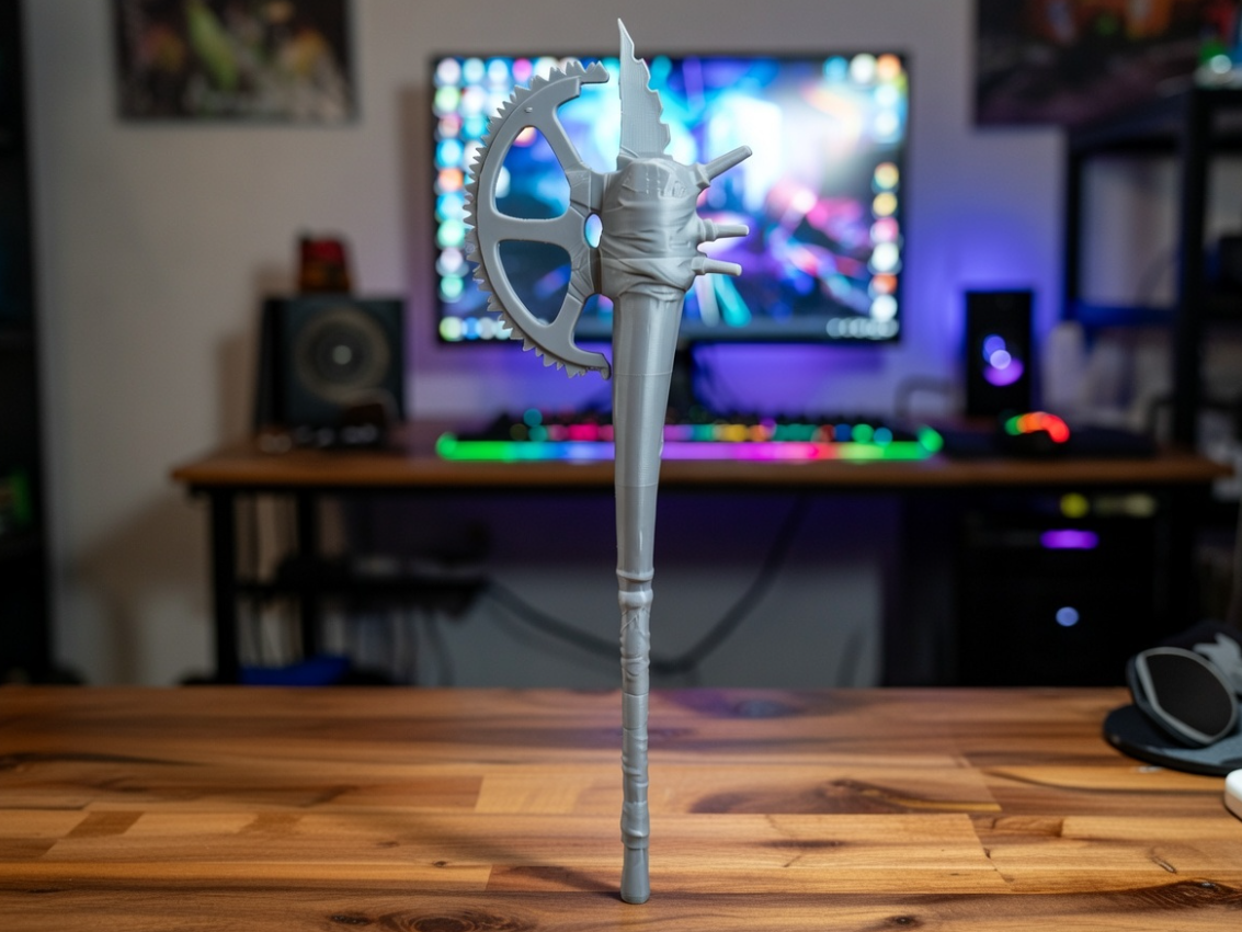 Life-Size Resident Evil 8 Zombie Axe 3D Model