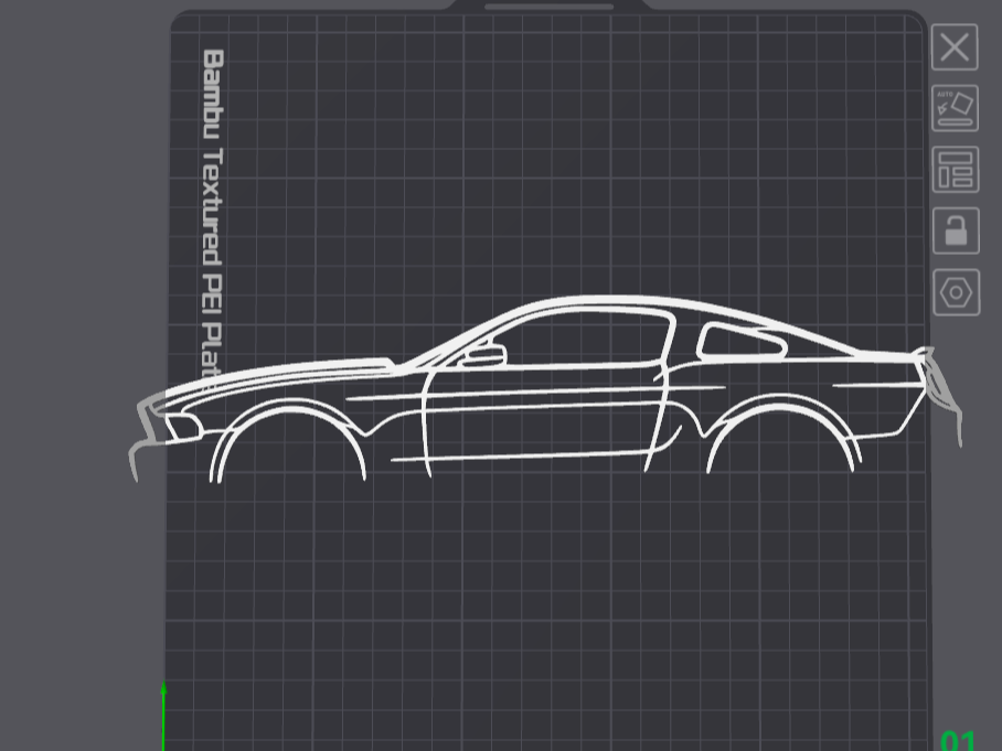 2012 Mustang Gt silhouette car art