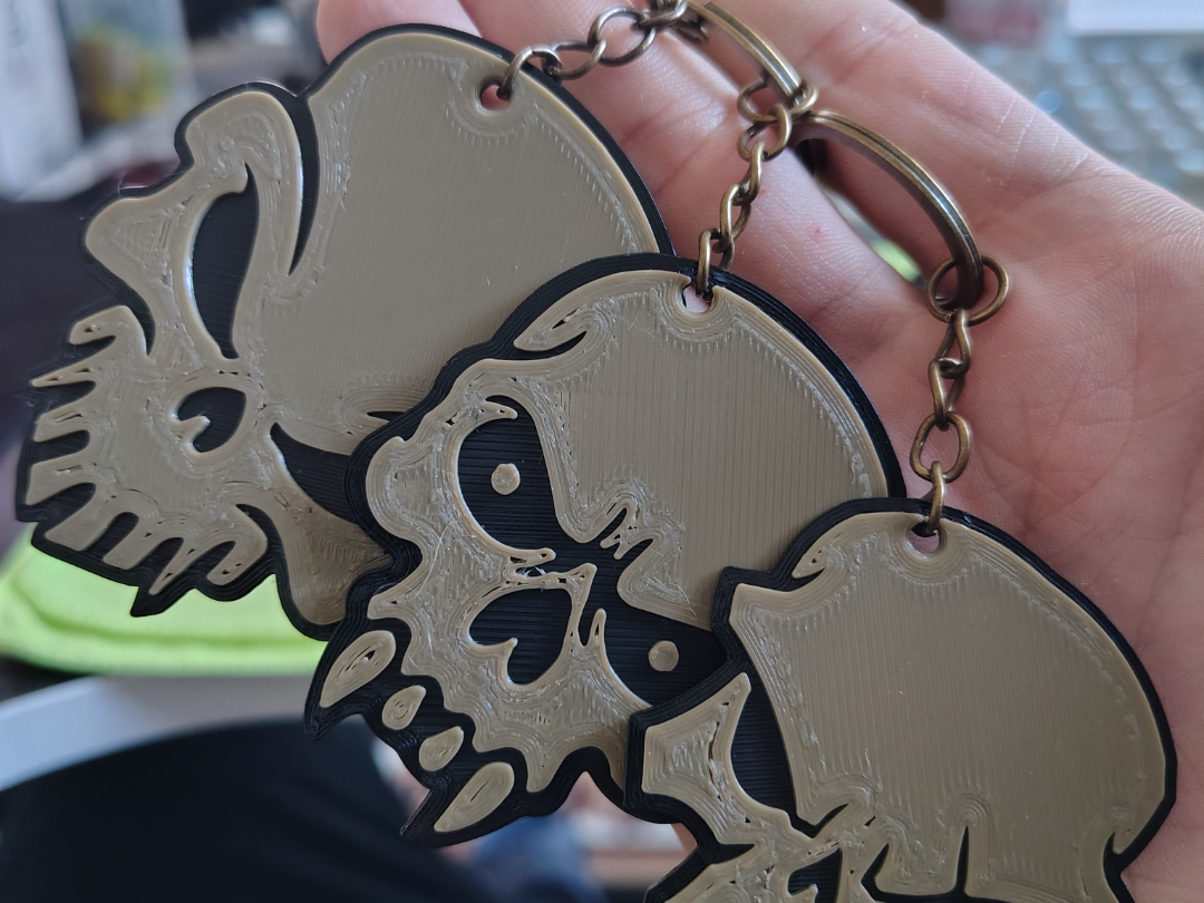 Flat skull keychains\decor