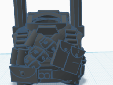 heavy sci-fi torso with backpack