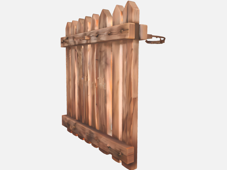 Fence with plant straightner