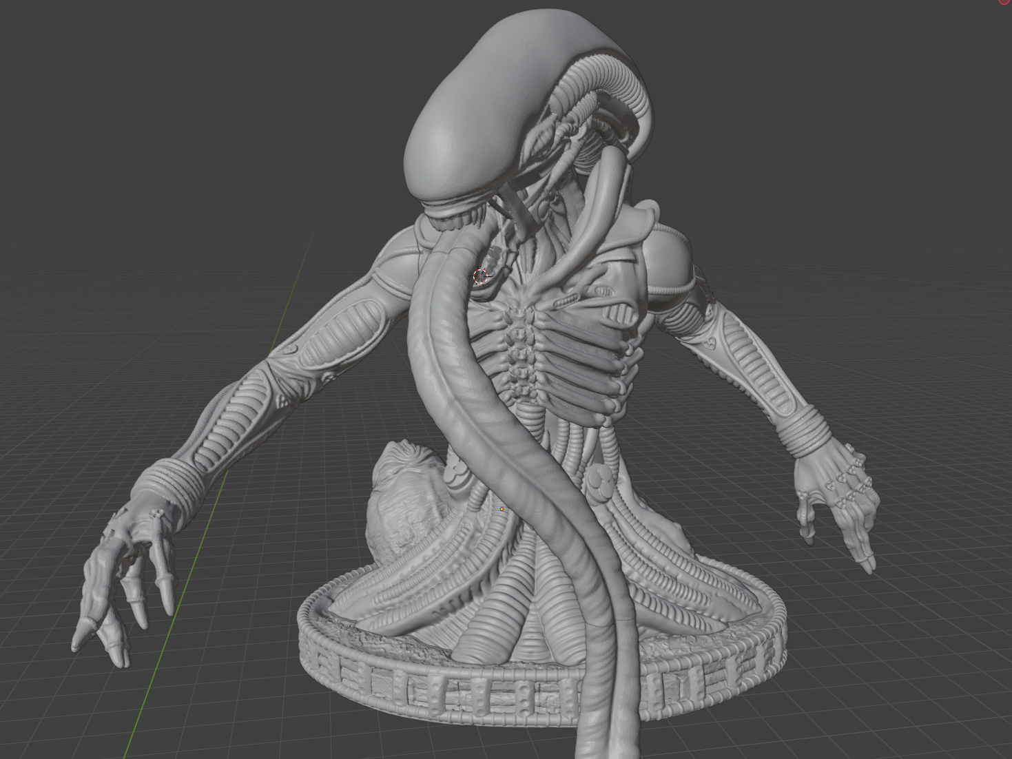 Alien Xenomorph AVP Bust – Modular 3D Model