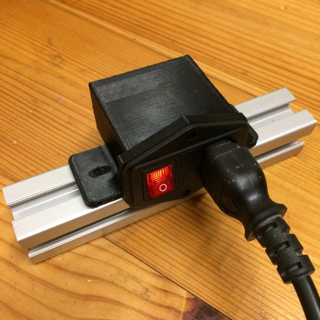 Mount for AC power plug switch combo unit 3030