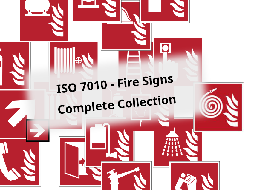 ISO 7010 Fire Signs - Complete Collection