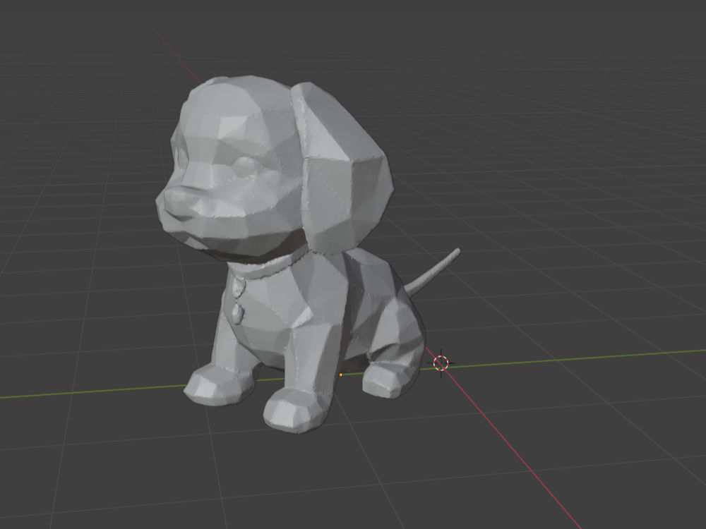 cute low poly dog