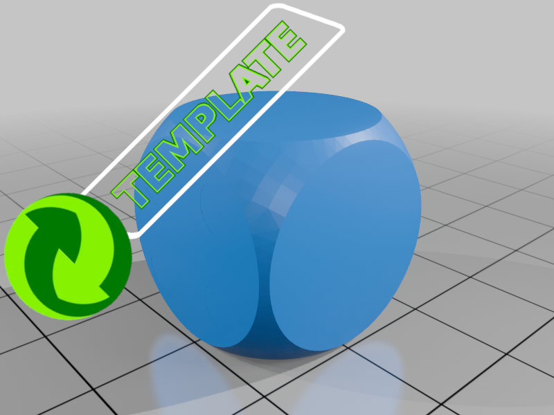 [Template] Dice - D6 - round corner
