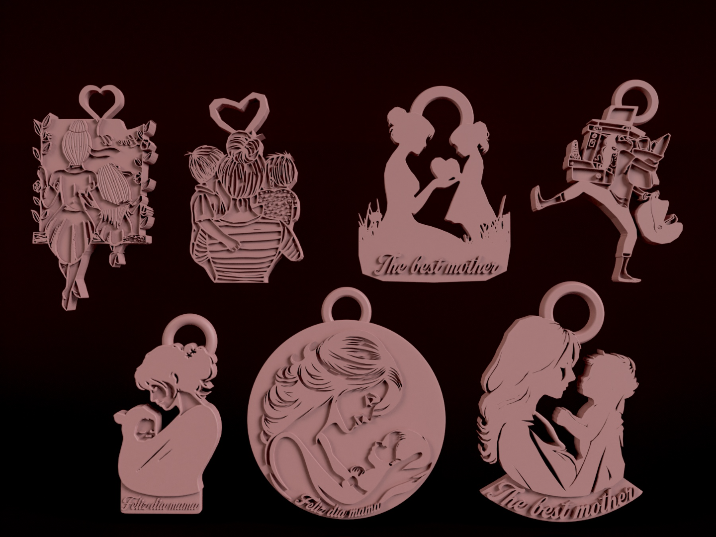 mother's day keychain pack